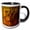 Black/White, variant on 3drose, Lab Profile Orange, Brown Abstract, Sign of the Dog in Chinese, 15oz Mug