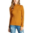 thumbnail image 1 of KOGMO Womens Long Sleeve Fitted Turtle Neck Ribbed Sweater Top, 1 of 3