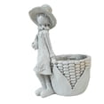 thumbnail image 2 of Estatua de jardín para niña pequeña, adorno de maceta de flores, maceta decorativa de resina, soporte para plantas de bonsái para exteriores, 2 of 8