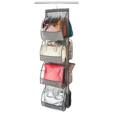 Zober Hanging Purse Organizer For Closet Clear Handbag Organizer