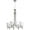 Polished Nickel, variant on Quorum Lighting Rossington 8-Light Chandelier, Aged Silver Leaf, 27 Width, 29 Height