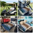 thumbnail image 6 of Golf Cart Seat Covers for 2 Seater,Blue Brown Microfiber Cart Seat Towel Blanket,Farmhouse Wood Grain Vintage Vertical Striped Absorbent NonSlip Bench Seats Protector for Golf Course 51"x31", 6 of 9