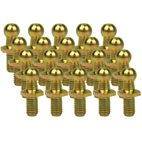 Set of 20 Ball Studs 10mm, M8 X 1.25 Thread Anodized For Automotive & Marine Lift New for Car Gas Shock Strut - Lift Supports Depot A-3607A-20-a