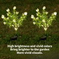 thumbnail image 5 of 4 Pack Solar Garden Flowers,Waterproof LED Solar Flower,Solar Gardenia Lights with 44 White Warm Light,Solar Garden Lights for Garden Lawn Courtyard(25.59 in,PE), 5 of 8
