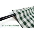 thumbnail image 3 of Aiking 2 Panels of 28" x 24" Picnic Plaid Rod Pocket Kitchen Curtains / Cafe Tiers, Polyester, Hunter and White, 3 of 3