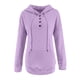 thumbnail image 4 of ICHUANYI Clearance Women Winter Casual Button Drawstring Hooded Pullover Tops(Purple, L) ICHUANYI WER2023080916475, 4 of 5