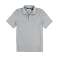 thumbnail image 1 of Perry Ellis Mens Jacquard Placed Polo Shirt, Grey, Small, 1 of 2