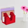 thumbnail image 4 of Acrimet 5 Section Incline File Sorter Organizer, Mail, Folder, Letter Desk Organizer, Rack for Office Organization Desktop (Plastic) (Solid Red Color), 4 of 9