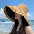 thumbnail image 4 of Women Sun Hat - UV Protection Wide Brim Beach Hat for Women Men, UPF 50+ Hiking Travel Beach Outdoor Cap, 4 of 8