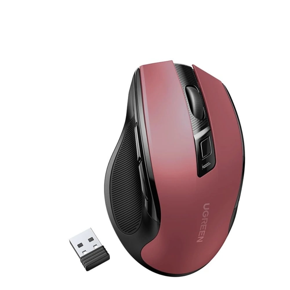 Mouse Inalambrico 2.4Ghz+ Ergonomico Rojo Mu006