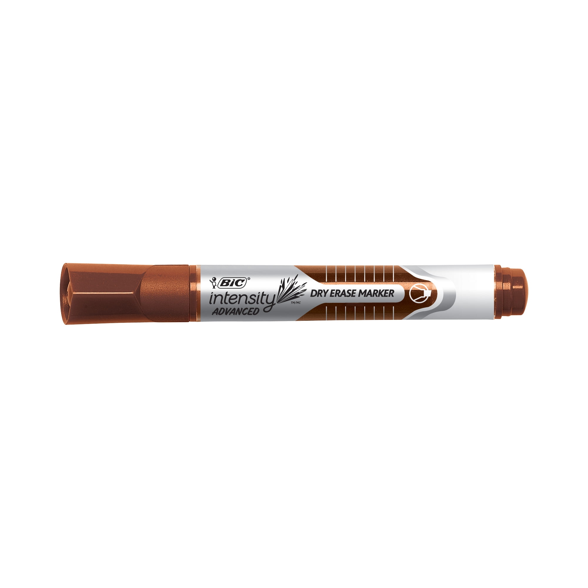 BIC Intensity Advanced Dry Erase Low Odor Marker, Tank, Chisel Tip, Assorted Colors, Set of 12