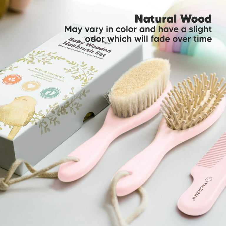 KeaBabies Baby Hair Brush and Comb Set for Newborn, Infant Grooming Kits  for Girls & Boys 