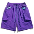 thumbnail image 5 of Aimik Men's Running Shorts Contrast Drawstring Zip Pockets Quick-Dry Polyester Summer Shorts for Training Gym Outdoor, 5 of 6