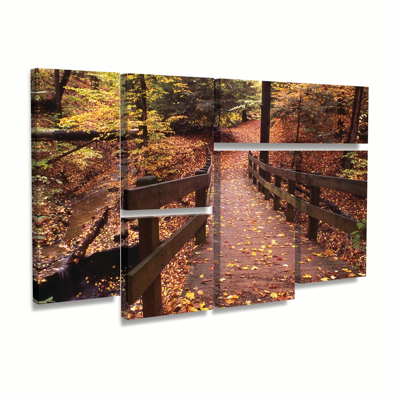 Trademark Fine Art 'Autumn Bridge' Canvas Art by Kurt Shaffer