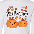 thumbnail image 4 of Inktastic Big Brother Pumpkins with Fall Leaves Long Sleeve Youth T-Shirt, 4 of 5