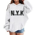 thumbnail image 5 of Hoodies for Boys Kids City Name Letter Print White Hoodies Long Sleeve Pullover Hoodie Sweatshirt Fall Winter Clothes 9-10 Years Old Girl Clothes, 5 of 5