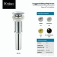 thumbnail image 5 of KRAUS Aquila™ Single Hole Single-Handle Vessel Bathroom Faucet in Chrome, 5 of 11