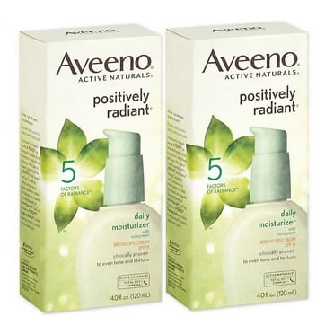 2 PACK | AVEENO Active Naturals Positively Radiant Daily Moisturizer SPF 15 (4 oz)