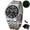 Black, variant on Fashion Stainless Steel Textured Luminous Dial Watch Outdoor Sports Men's Business Leisure Quartz Watch Waterproof Watch