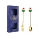 thumbnail image 3 of Kits de Cubiertos de Navidad Juego de Cubiertos de Vajilla, Utensilios de Cucharas de Té, Juego de Tenedores de Cucharas Navideñas de Acero Inoxidable arbol azul perfecl postre cucharas tenedores, 3 of 8