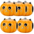thumbnail image 1 of Charm metálico gato calabaza cute CharmPumpkinCat 5Pzas Plata S925 Chapa Charm Separador Gato calabaza Naranja/Negro/Pla, 1 of 3
