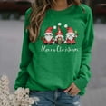 thumbnail image 2 of Oalirro Graphic Print Womens Long Sleeve Tops Christmas Day Crew Neck Womens Tops Trendy Casual, 2 of 4