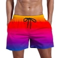 thumbnail image 1 of Teissuly Summer Shorts Discount Men Casual Fashion Gradient Shorts With Pockets Elastic Waist Beach Pants, 1 of 5