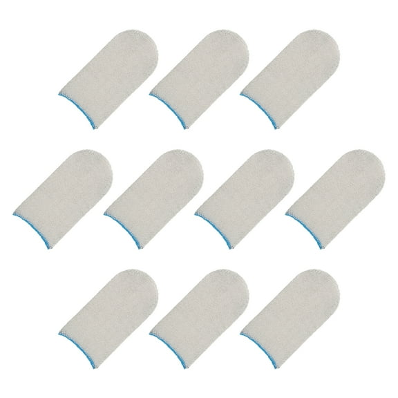 Uxcell Mobile Gaming Finger Sleeve Controller Finger Thumb Sleeve Finger Gloves White/Blue, Glass Silver Fiber, 12pcs