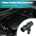 thumbnail image 2 of Car Engine Coolant Hose Connector No.1C0121087E for Audi TT 2003-2006 Black, 2 of 6