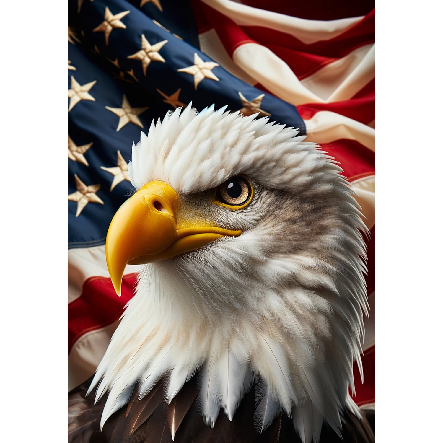 America Forever Eagle Patriotic House Flag, 28x40 inch Double Sided, Patriotic Stars and Stripes Eagle Flags USA 4th of July Memorial Day Independence Day July 4 Yard Outdoor Decoration