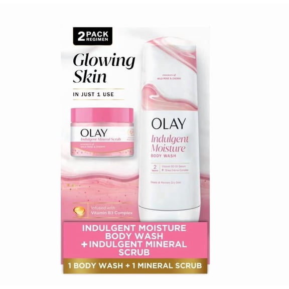 Olay Indulgent Moisture Scrub   Bodywash Duo, 2 Pack