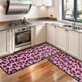 thumbnail image 3 of Kitchen Rugs Sets Of 2,Pink and Black Of Leopard Print Anti Fatigue Kitchen Mat Rugs Non Slip Washable,Decorative Kitchen Floor Mats for Kitchen,Sink,Laundry,17"x47"+17"x47", 3 of 5