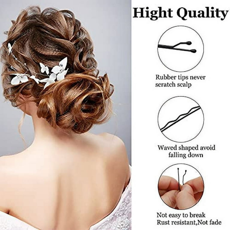 Black Hair Clip Set For Women Invisible Wave Hairgrip Barrette