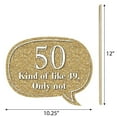 thumbnail image 5 of Big Dot of Happiness Funny Adult 50th Birthday - Gold - Birthday Party Photo Booth Props Kit - 10 Piece, 5 of 5