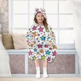 thumbnail image 7 of FORMRS Wearable Blanket Hoodie with Sleeves for Kids Cozy Flannel Sweatshirt, White Stars, 7 of 7