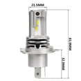 thumbnail image 2 of Bombilla LED H4, blanca 6500K, para kit de conversión de faros delanteros de luz alta/baja de 24V para coche (2 unidades)., 2 of 5