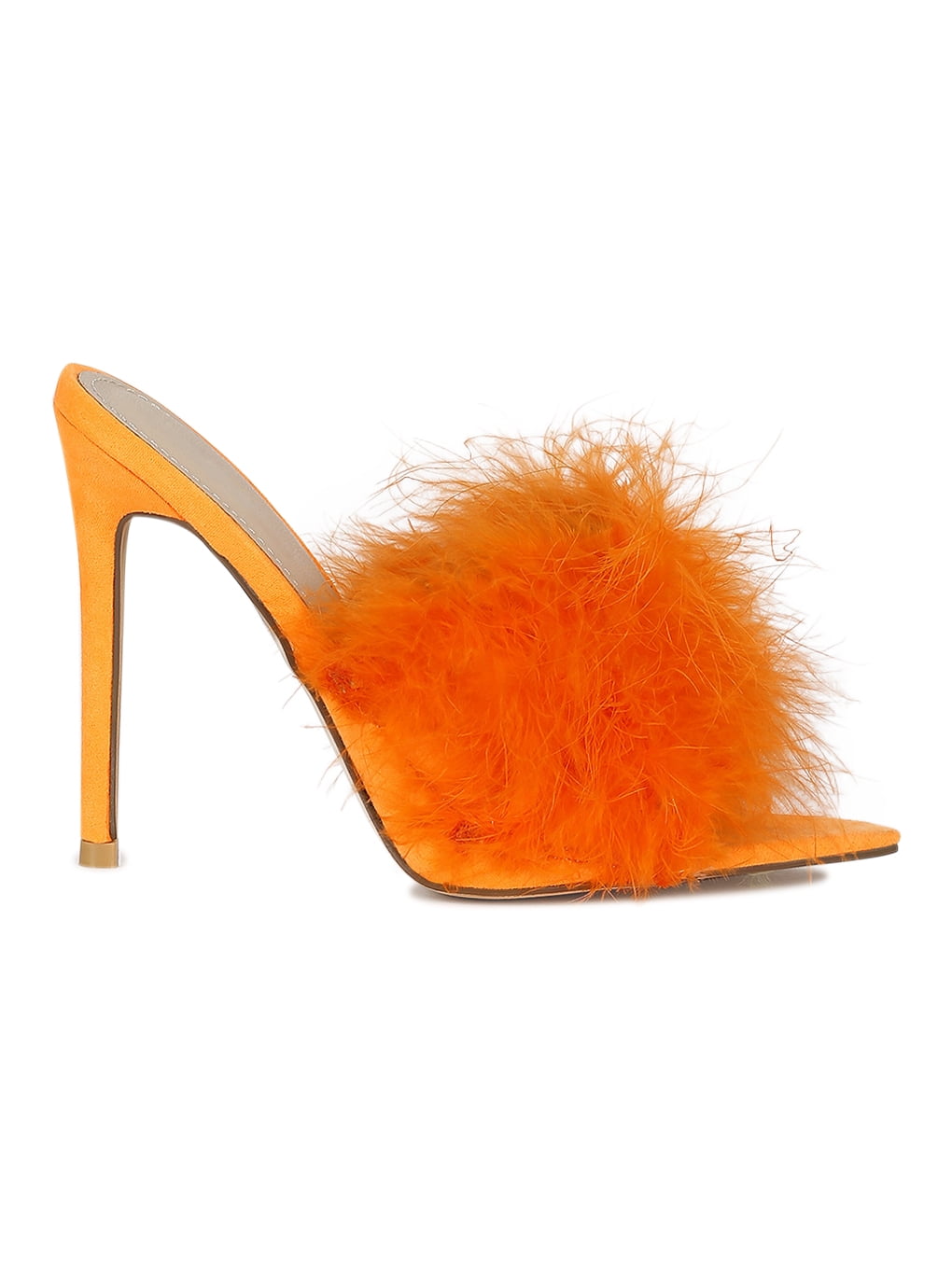 orange fur heels