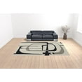 thumbnail image 2 of HomeRoots 514418 10 x 14 ft. Ivory Gray & Black Wool Abstract Hand Tufted Handmade Rectangle Area Rug, 2 of 5