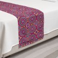 thumbnail image 2 of Ethnic Bed Runner, Traditional Pattern of Colorful Flowers Style Graphic in the Background Print, Decorative Accent Bedding Scarf for Hotels Homes and Guestrooms, Twin, Multicolor, by Ambesonne, 2 of 2