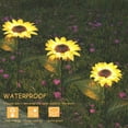 thumbnail image 4 of 2 Pack Solar Powered Sunflower Light Outdoor,Solar Garden Lights,Artificial Sunflower Solar Landscape Lighting for Patio Garden Yard Lawn Path, 4 of 9