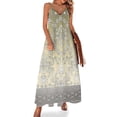 thumbnail image 1 of Nuevo vestido sin mangas amarillo barroco con flores adornadas con clave griega Vestidos casuales para mujer Vestidos de fiesta para mujer, 1 of 7