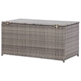 thumbnail image 5 of Charmma Patio Storage Box Poly Rattan 39.4"x19.7"x19.7" Gray, 5 of 9
