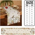 thumbnail image 6 of Fall Floral Leaves Table Runner, Thanksgiving Pumpkins Cotton Linen Tablecloth Farmhouse Table Decor for Home,Kitchen,Dining Room,Indoor,Outdoor,13X72 Inches Long, Boho, 6 of 7