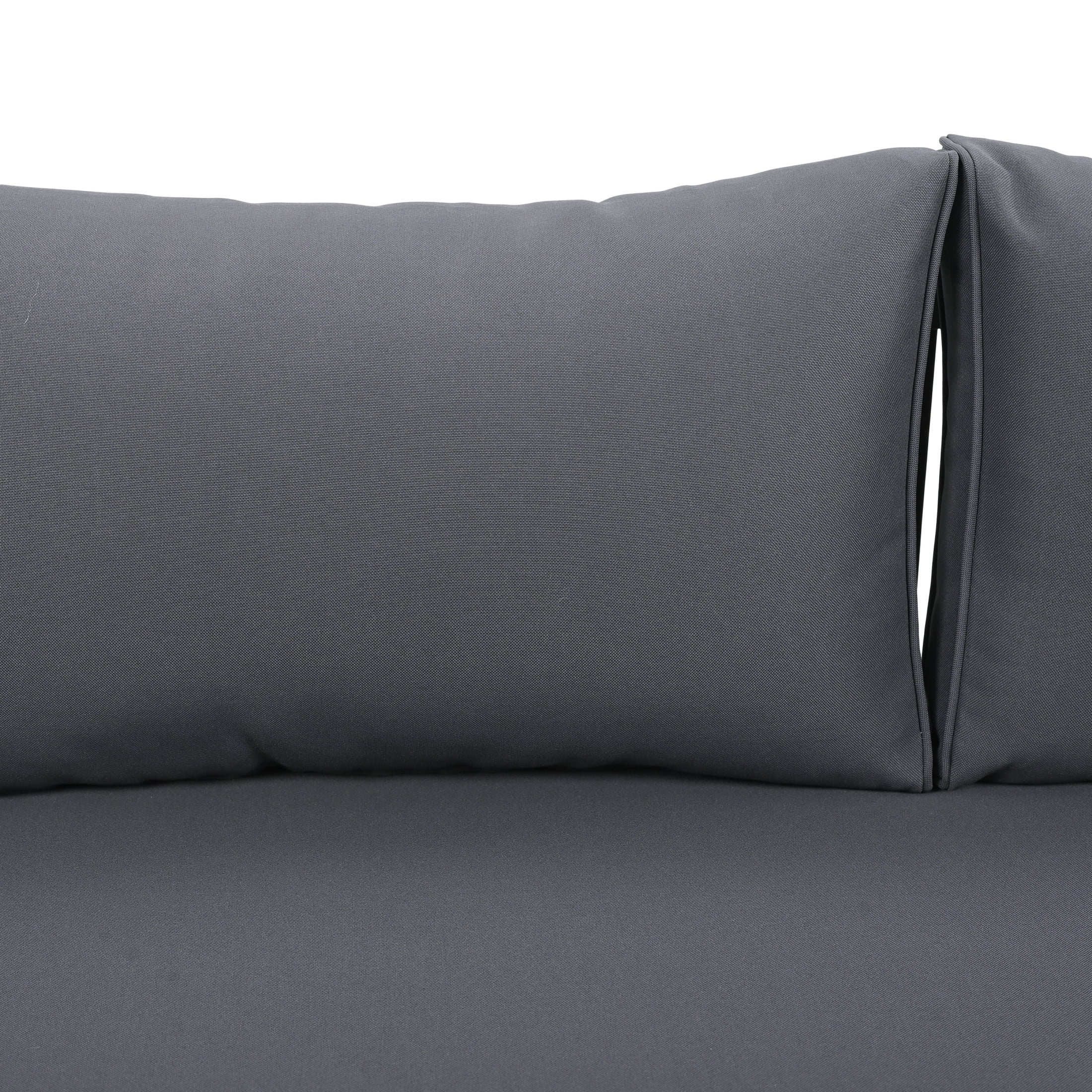 Lainey Outdoor CLAREMONT 3 SEATER DAYBED, Grey Finish+Dark Grey