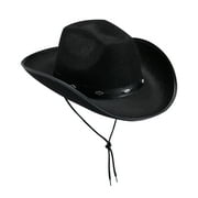Juaugusep Adult Retro Hat Rivet West Cowboy Cocked Wide Brim Drawstring Women Man Vintage Hat
