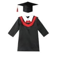 thumbnail image 3 of Kaerm Children School Graduation Gown Uniform Robe and Tassel Cap Set for Kindergarten Preschool Red 4-5, 3 of 8