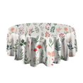 thumbnail image 5 of Pioneer Flower Floral Print Pattern Round Tablecloth 60"x60",Wrinkle Wipeable Table Cloth for Kitchen Dining Room Picnic Patio Party, 5 of 6