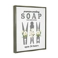 thumbnail image 4 of Stupell Industries Floral Clothespin Silhouette Vintage Script Soap Signage Graphic Art Luster Gray Floating Framed Canvas Print Wall Art, Design by Lettered and Lined, 4 of 5