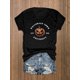 thumbnail image 1 of Halloween T-shirt - Halloween Town est 1998 Graphic T-Shirt | Casual Crew Neck Cotton Tee with Pumpkin and Haunted House Print | Festive Halloween Top for all Seasons, 1 of 6