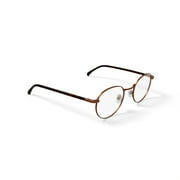 Walmart Men's FM17267A Round Prescription Eyeglasses with Case, Brown